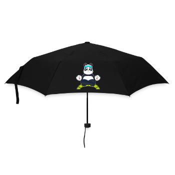 Panda Yoga Fitness Meditation - Regenschirm (klein) - Schwarz - Vorne