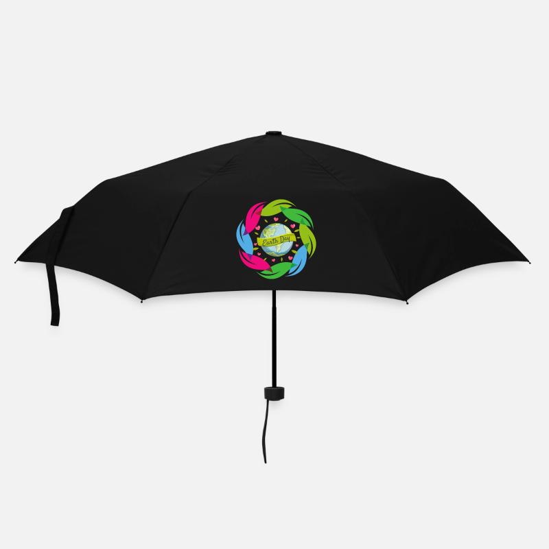 Tag der Erde - Regenschirm (klein) - Schwarz