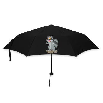 Waschbär Halloween Zombie - Regenschirm (klein) - Schwarz - Vorne