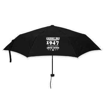 1947 - Jahrgang 1947 - Baujahr 1947 - Regenschirm (klein) - Schwarz - Vorne