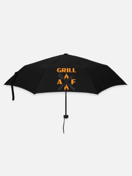 Grill AF - Regenschirm (klein) - Schwarz
