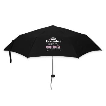 Décembre est mon anniversaire Oui tout le mois né - Parapluie standard - noir - Devant