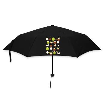 Retro Coconut Design - Umbrella (small) - black - Front