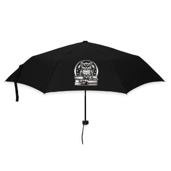 Geschenk Für Buchliebhaber Mit - Regenschirm (klein) - Schwarz - Vorne