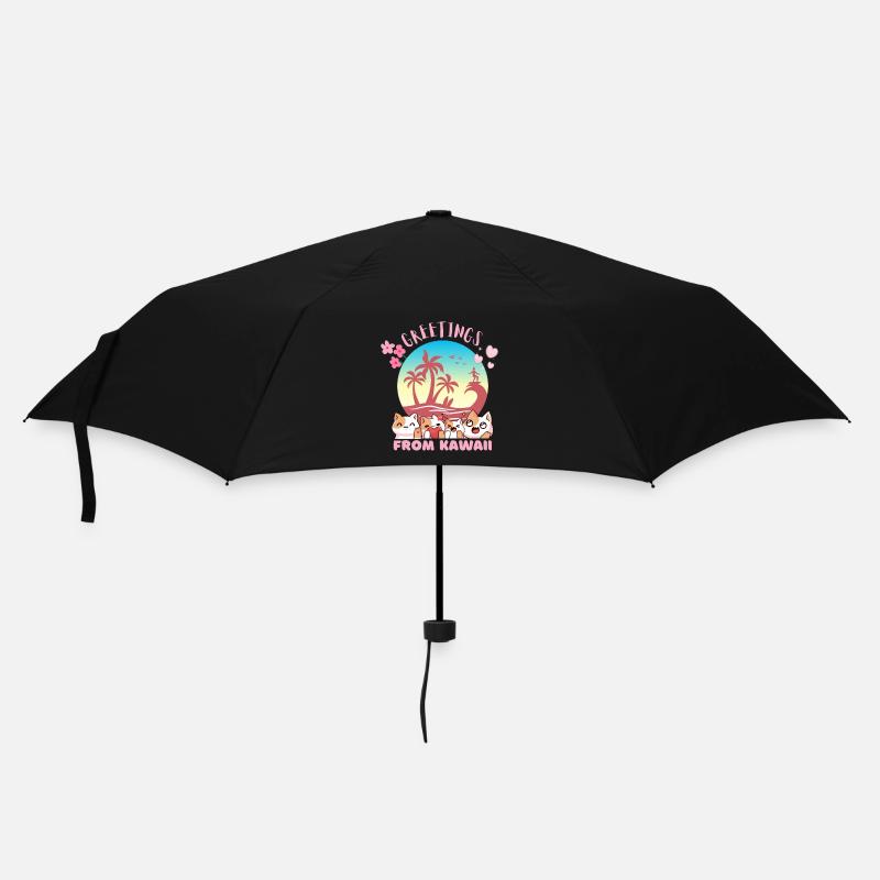 greetings from Hawaii-Kawaii - Umbrella (small) - black