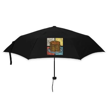 Pancake Lover Kids Retro Vintage - Regenschirm (klein) - Schwarz - Vorne