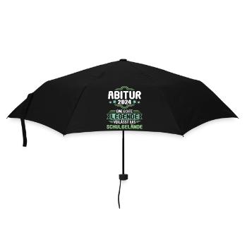 Abitur Junge Mädchen Abi Abitur 2024 - Regenschirm (klein) - Schwarz - Vorne