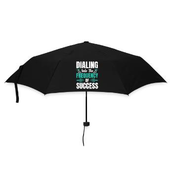 Radio Moderator Frequenz Programmsprecher - Regenschirm (klein) - Schwarz - Vorne