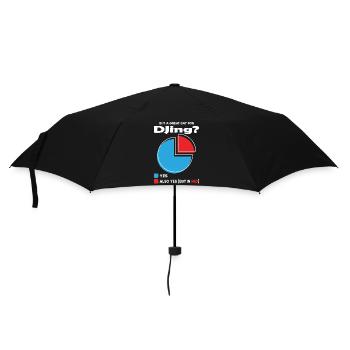 Is it a great Day for djing - Umbrella (small) - black - Front