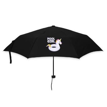 Pool Girl Unicorn Floatie Swimming Pool - Umbrella (small) - black - Front