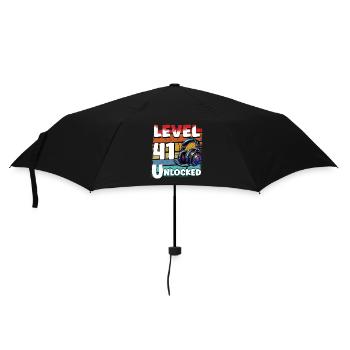 Gaming Birthday Level 41 Unlocked Gamer - Umbrella (small) - black - Front