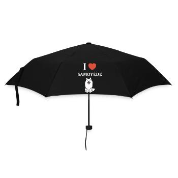 Humour Chien Samoyède - Parapluie standard - noir - Devant