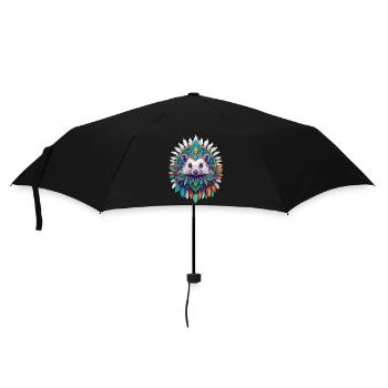 Hedgehog Mandala Spiritual Power Animal Design - Umbrella (small) - black - Front
