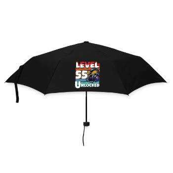 Gaming Anniversaire Niveau 55 Joueur débloqué - Parapluie standard - noir - Devant