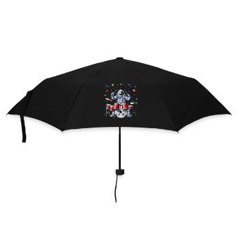 Astronauten-Trommler - Regenschirm (klein) - Schwarz - Vorne