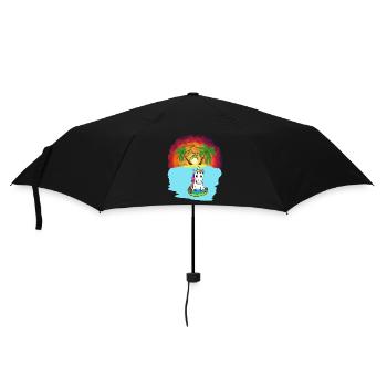 Unicorn South Seas Vacation Ocean Island Distress Sea Lake - Umbrella (small) - black - Front