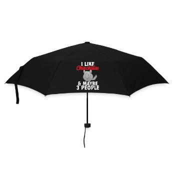 Chinchilla - Regenschirm (klein) - Schwarz - Vorne