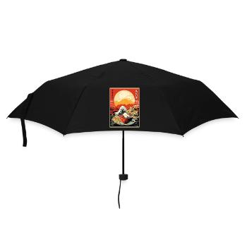 Parody Japanese Poster: Kanagawa Wave Sushi - Umbrella (small) - black - Front