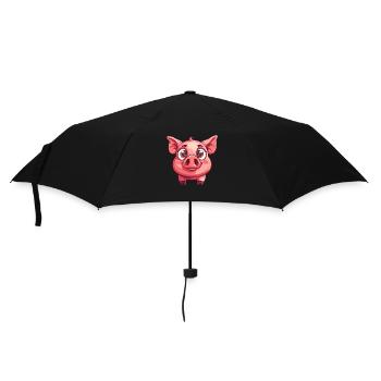 Baby Sow Pig Piggy - Umbrella (small) - black - Front