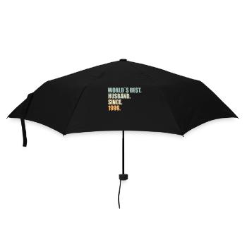 Best husband since 1999 25th wedding anniversary - Umbrella (small) - black - Front