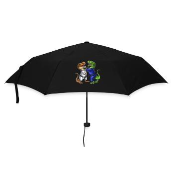 T-Rex Dinosaur Jiu-Jitsu Wrestlers - Umbrella (small) - black - Front