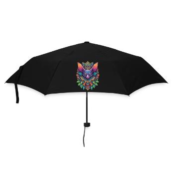 Fledermaus Mandala Traumfänger Design - Regenschirm (klein) - Schwarz - Vorne