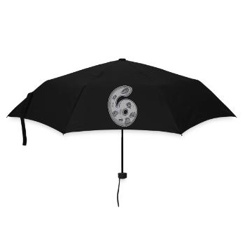 Numéro 6 Numéro Lune de l’espace - Parapluie standard - noir - Devant