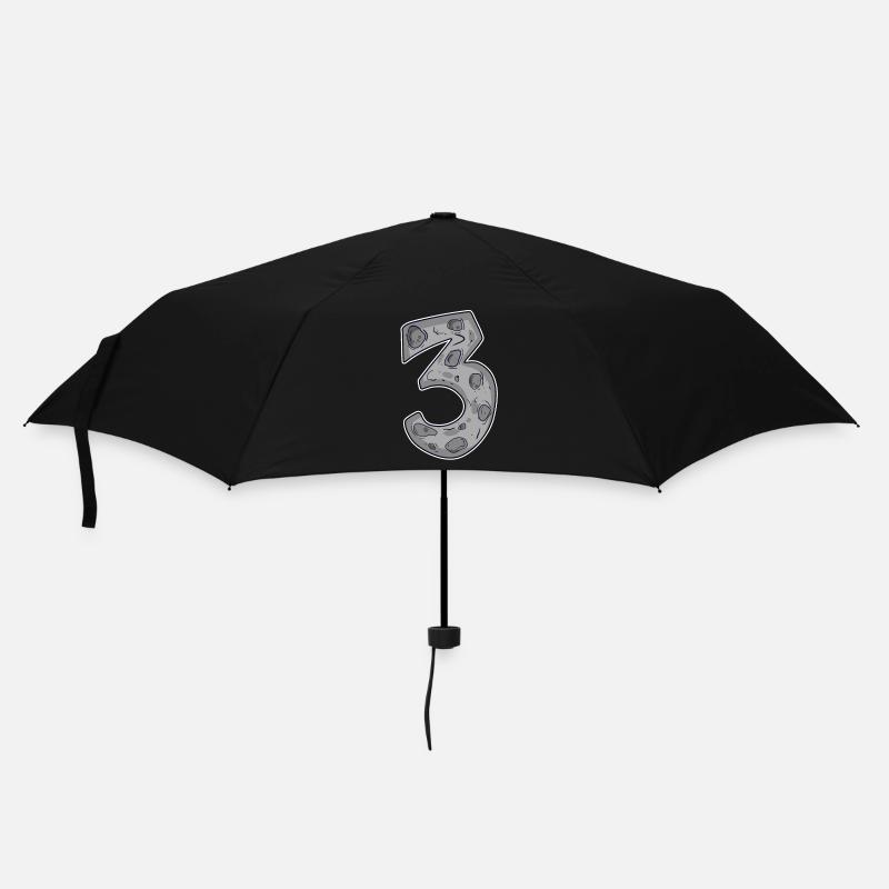 Trois - 3 - Numéro 3 - Numéro 3 - Parapluie standard - noir
