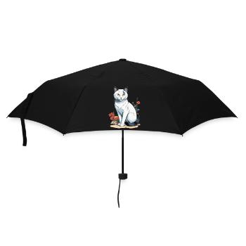 Hauskatzen Besitzer Niedliche Katze Katzen Dame - Regenschirm (klein) - Schwarz - Vorne