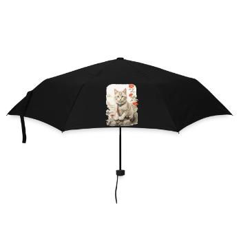 Hauskatzen Besitzer Niedliche Katze Katzen Dame - Regenschirm (klein) - Schwarz - Vorne