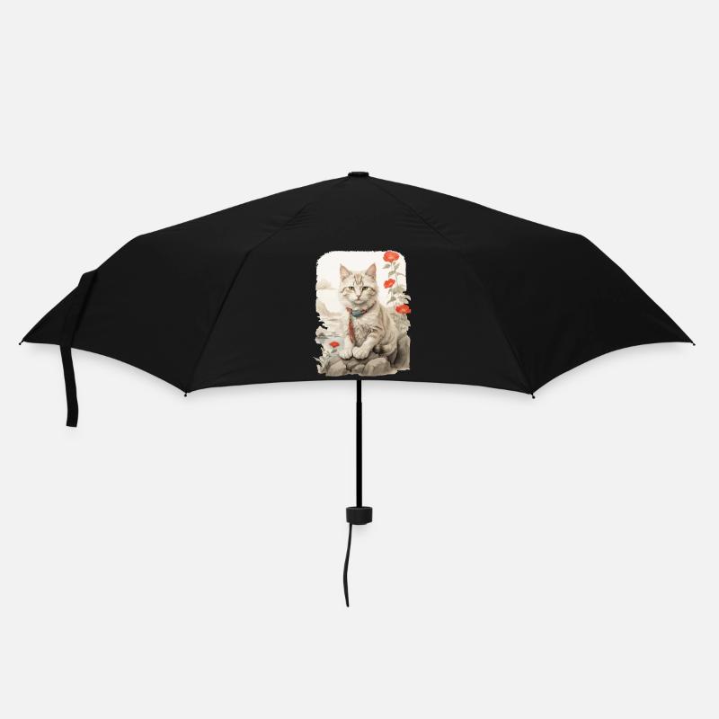 Chats domestiques, Propriétaire, Chat mignon, Chats, Dame - Parapluie standard - noir