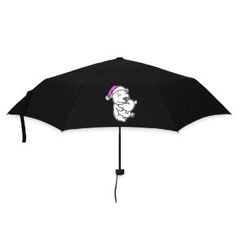 Polar Bear Tired Sleeping Sleeping Girl Polar Bear - Umbrella (small) - black - Front