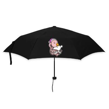 Autruche fatiguée endormie fille endormie - Parapluie standard - noir - Devant