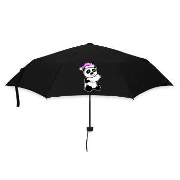 Panda Tired Sleeping Sleeping Girl - Umbrella (small) - black - Front