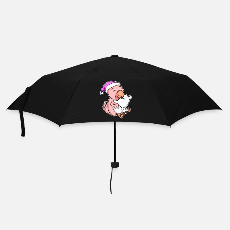 Huhn Müde Ausschlafen Schlafen Mädchen - Regenschirm (klein) - Schwarz