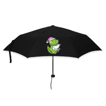 Dinosaure Fatigué Endormi Fille Endormie - Parapluie standard - noir - Devant