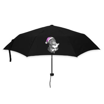 Corbeau Fatigué Endormi Fille Endormie - Parapluie standard - noir - Devant