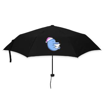 Dauphin Fatigué Dormir Fille Endormie - Parapluie standard - noir - Devant