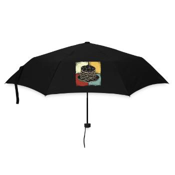 Pancake Lover Kids Retro Vintage - Umbrella (small) - black - Front