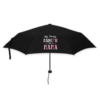 Meine Lieblingstänzerin nennt mich Mama Ballett Blumen - Regenschirm (klein) - Schwarz - Vorne
