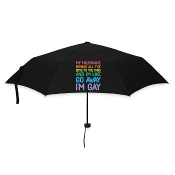 Lesbian flag gay pride Rainbow LGBT My milkshake - Umbrella (small) - black - Front