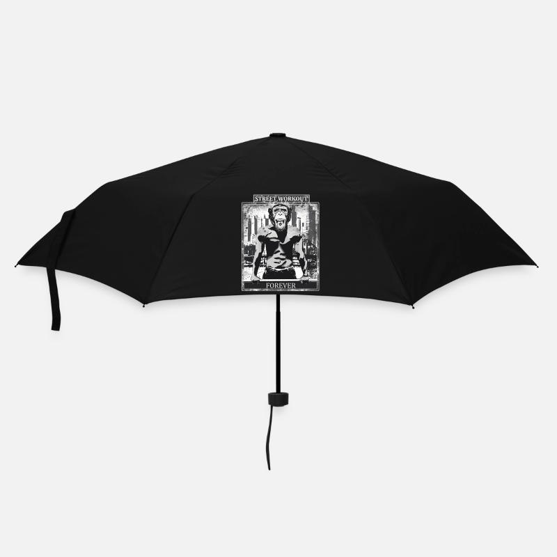 Street Workout Affe Design - Regenschirm (klein) - Schwarz