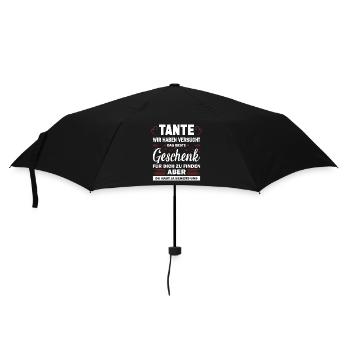 Beste Tante Geschenk Lustiger Spruch Nichte Neffe - Regenschirm (klein) - Schwarz - Vorne