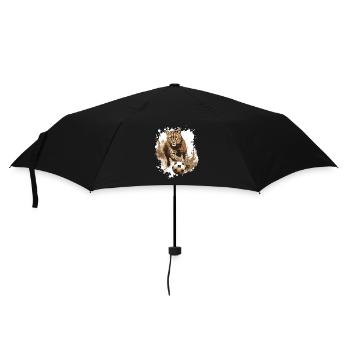Équipe sportive de football guépard - Parapluie standard - noir - Devant