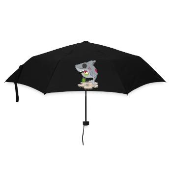 Hai Halloween Zombie - Regenschirm (klein) - Schwarz - Vorne
