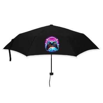 Synthwave Gamer Controller Fantasy Retro Gaming - Umbrella (small) - black - Front