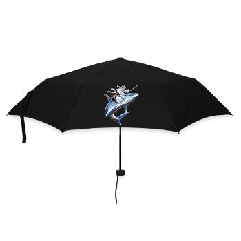 Chat Ninja Équitation Requin - Parapluie standard - noir - Devant