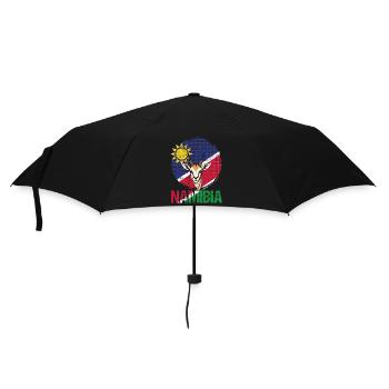 Namibia Afrika Souvenir - Regenschirm (klein) - Schwarz - Vorne