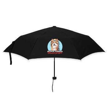 Biewer Terrier Hundepapa Hundebesitzer Geschenk - Regenschirm (klein) - Schwarz - Vorne