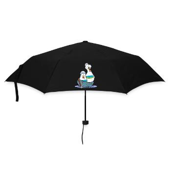 Chicken Sailor Sailor Maritime Anchor Ahoy Voyage - Umbrella (small) - black - Front